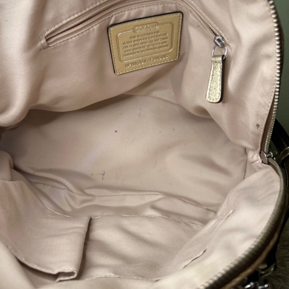 COACH Peyton in Signature Monogram Canvas & Leather Cora Domed Satchel Handbag - Picture 15 of 15